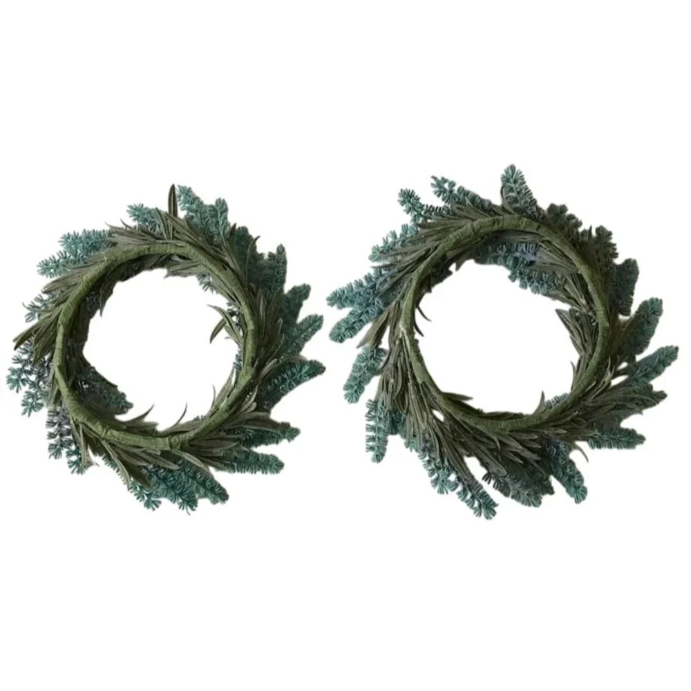 Lavender Wreaths 2 Artificial Fake Teal Small Round 12